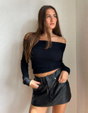 Ella Sweater Top - Black