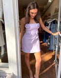 Paisley Mini Dress - Lilac