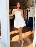 Polly Mini Dress - White