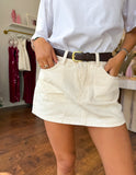 Cream Mini Skirt