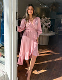 Satin Wrap Dress