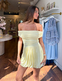 Cherry Mini Dress-  Yellow