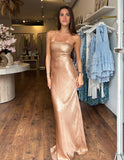 Silky Slip Dress - Golden Sand